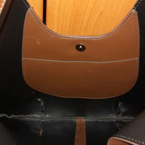 Shoulder bag large brown hobo made of soft faux leather used