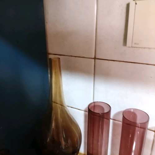 Set of decorative crystal bottles like new, 5 pieces