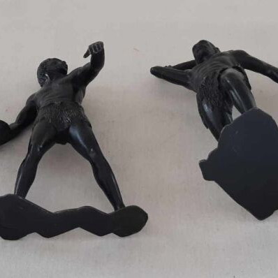 Cave People Figures Marx type used, set of 4, plastic