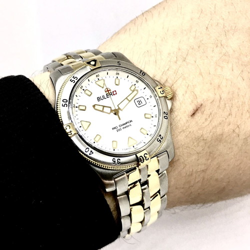 Buler Quartz 38mm waterproof watch with sapphire and strong lume