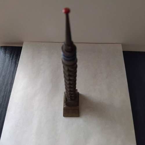 Cairo Tower vintage souvenir used, brass miniature from 1960s