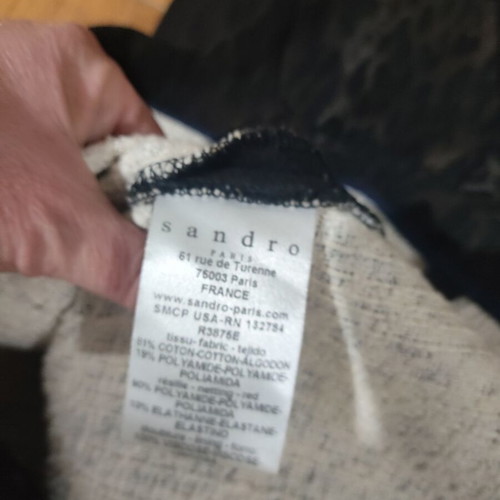 Sandro Paris mini dress with leopard pattern like new, black brown