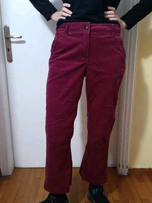 Monsoon Corduroy Pants Dark Fuchsia Large Like New
