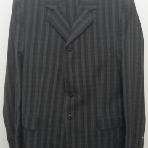 Domino suit set jacket and trousers new black grey size L