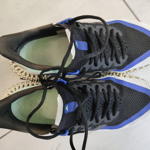 Adidas 4D running shoes size 45.5, blue multicolor