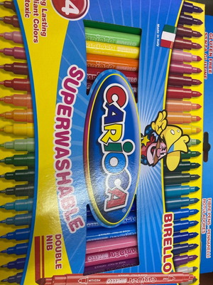 Carioca markers new washable with water only no soap