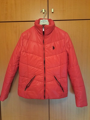 Καπιτονέ γυναικείο μπουφάν U.S. Polo Assn. σαν καινούργιο, κόκκινο