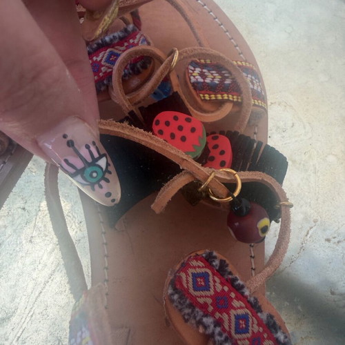 Leather espadrilles handmade new, size 39