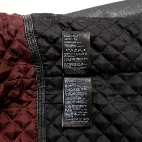 Superdry 111740 leather jacket with lining like new, size M-L, gray