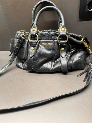 Miu Miu Vitello handbag, black
