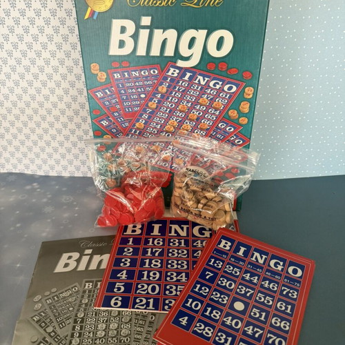 Bingo Schmidt Classic Line board game with wooden chips new