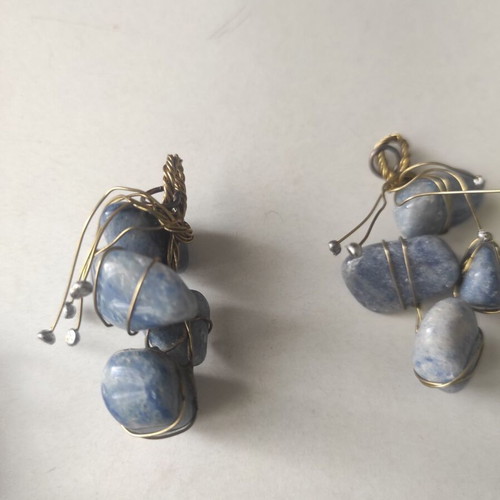 Semi-precious stones blue quartz, aventurine and sodalite new