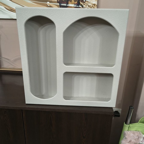 Decorative Wall Shelf Gray Matte 45x8x45cm used