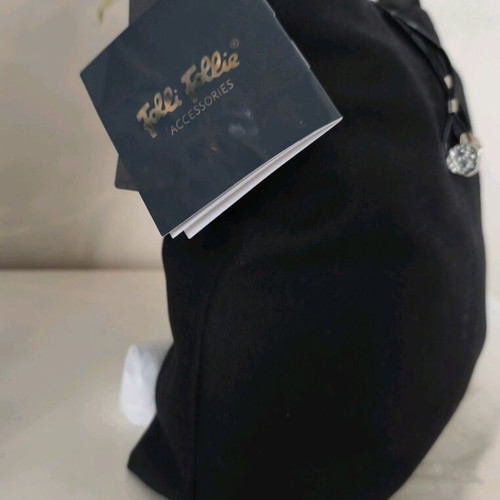 Folli Follie shoulder bag authentic black fabric new
