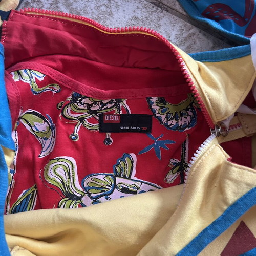 Diesel 90s vintage shoulder bag used, colorful graphic prints