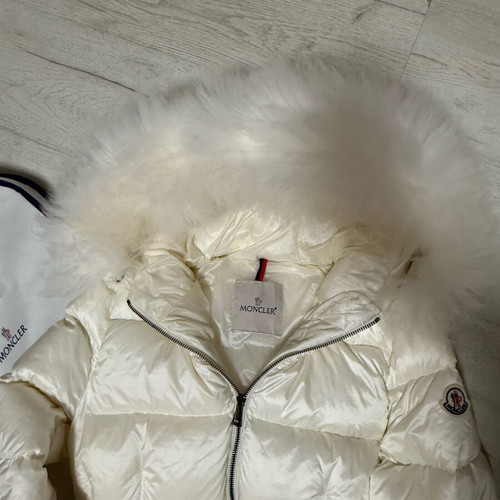 Moncler Boed Women's Jacket New White Beige Size M