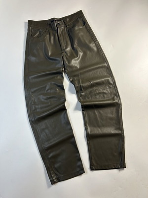 Bershka Vintage Y2K leather flared fit pants, size EU 36