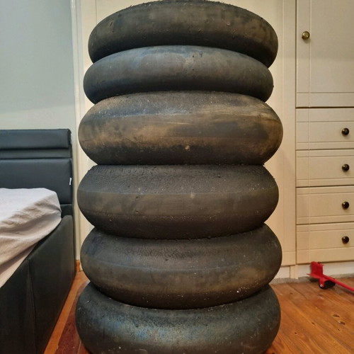 Dunlop KR slick used racing tires from track