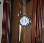 Vintage wooden Tempus Fugit wall clock like new, 31 Day mechanism