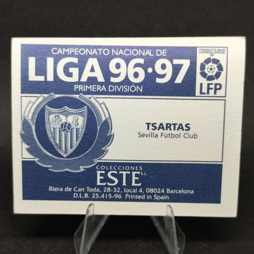 Vasilis Tsartas Sevilla 1996-97 sticker used, vintage