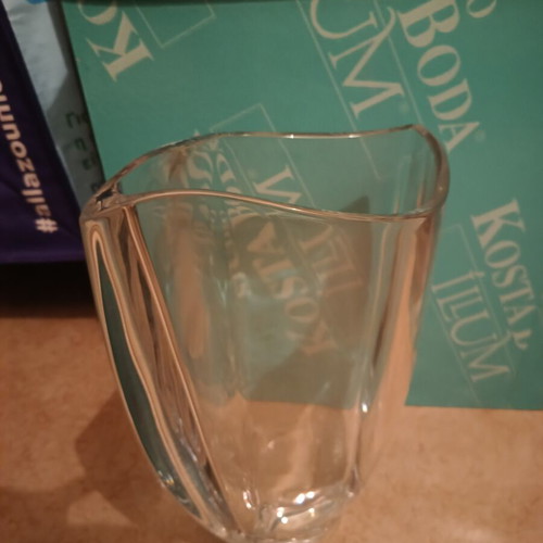 Costa Boda vase like new, heavy crystal