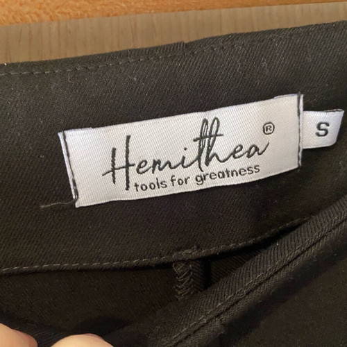 Hemithea high-waisted pants new, black, size S
