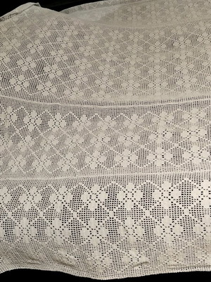 Χειροποίητη κουβέρτα μεγάλη λευκή καινούργια