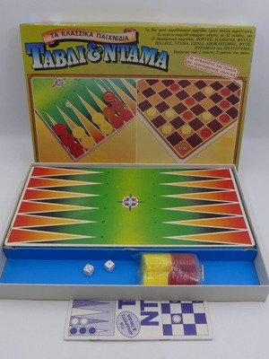 Backgammon & Checkers used for beginners and kids, MIKA vintage