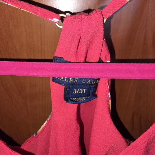 Polo Ralph Lauren Girls' Red Floral Dress size 3 years like new