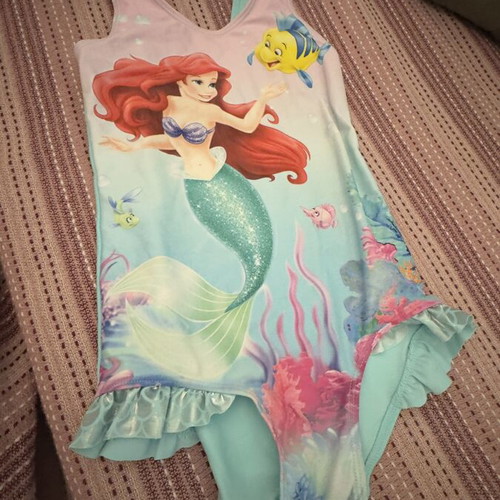 Disney Ariel Girls' Swimsuit like new, turquoise, sizes 122-128 cm