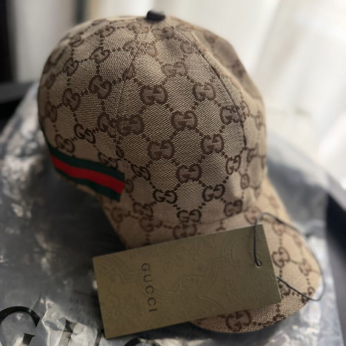 Gucci hat new, beige and brown, unisex, size M