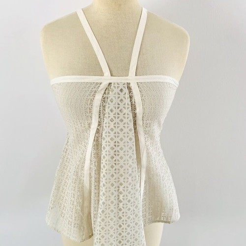 Asymmetric Ecru Top Ioanna Kourbela new, size S