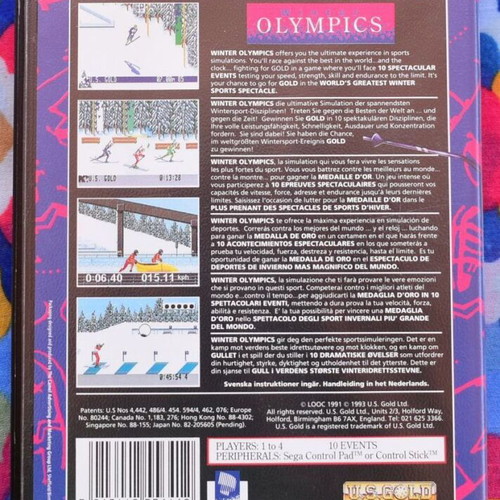 Winter Olympics: Lillehammer '94 Sega Mega Drive game mint condition