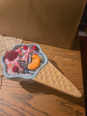Ice Cream Candle new, handmade scented decor