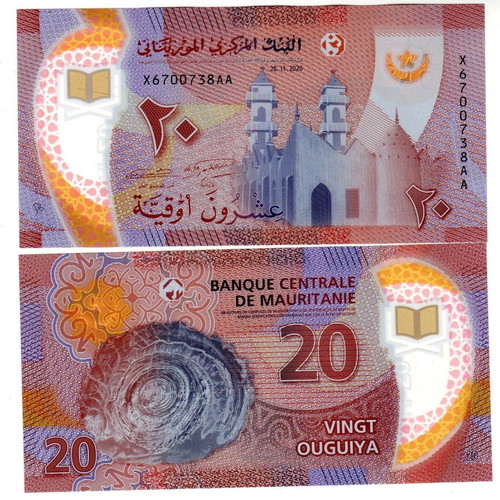 Mauritania 20 Ouguiya Polymer Banknote 2020 New