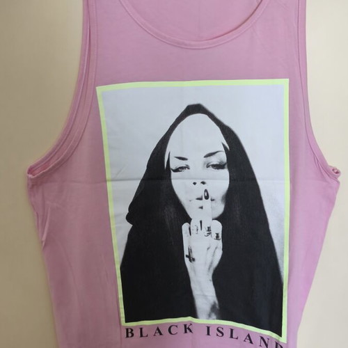 Pink Tank Top used with central print