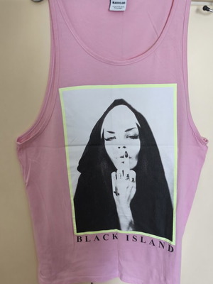 Pink Tank Top used with central print