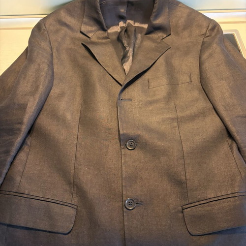 Massimo Dutti linen jacket medium slim fit like new, dark blue