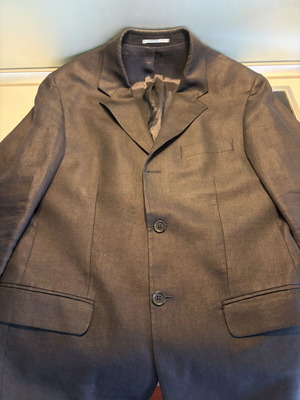 Massimo Dutti linen jacket medium slim fit like new, dark blue