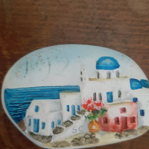 Magnet from Paros used, souvenir pebble