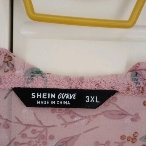 Shein women's top like new, pink, semi-transparent, size XXXL