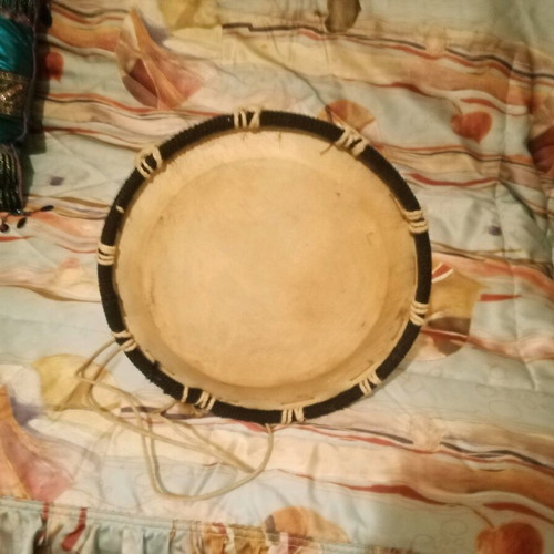 Handmade doumbek used, height 31cm, diameter 30cm