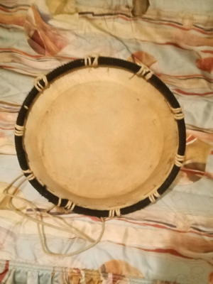 Handmade doumbek used, height 31cm, diameter 30cm