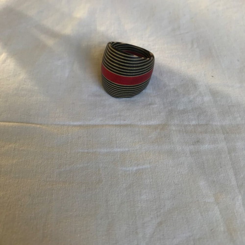 Handmade wooden ring multicolored new 18mm