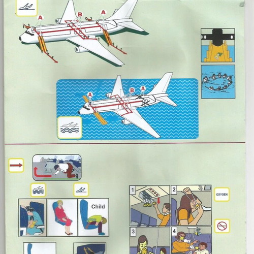 Egyptair B737-800 Safety Card new