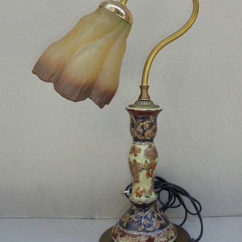 Satsuma table lamp with checked wiring
