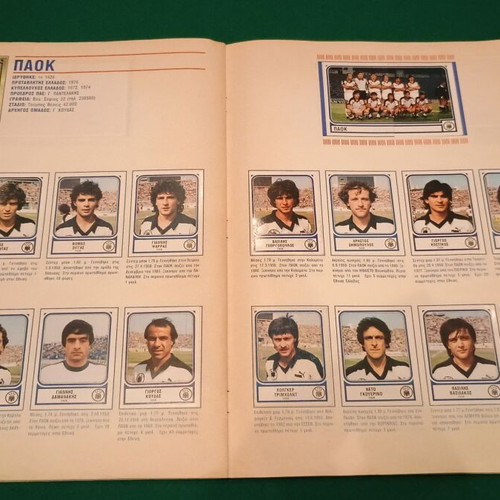 Football 84 Panini used, 100% complete sticker album