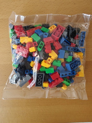 Building blocks in various shapes and colors, new