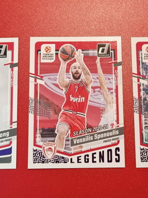 Panini Euroleague Olympiakos 3 numbered cards like new