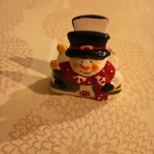 Christmas ceramic napkin holder like new
